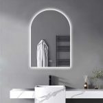Homeroots - 38" Clear Arch Unframed LED Lighted Bathroom Vanity Mirror - Image 5