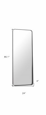 Homeroots - 66" Black Steel Framed Full Length Mirror - Image 7