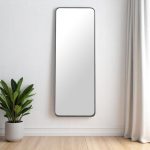 Homeroots - 66" Black Steel Framed Full Length Mirror - Image 2