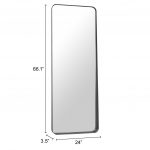 Homeroots - 66" Black Steel Framed Full Length Mirror - Image 8