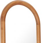 Homeroots - 66" Natural Solid Wood Arch Framed Full Length Mirror - Image 6