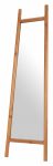 Homeroots - 70" Natural Solid Wood Leaning Geometric Framed Standing Mirror
