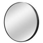 Homeroots - 20" Black Round Aluminum Framed Bathroom Vanity Mirror - Image 4