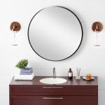 Homeroots - 20" Black Round Aluminum Framed Bathroom Vanity Mirror - Image 2