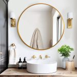 Homeroots - 20" Gold Round Aluminum Framed Bathroom Vanity Mirror - Image 6
