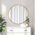 Homeroots - 20" Gold Round Aluminum Framed Bathroom Vanity Mirror - Image 5