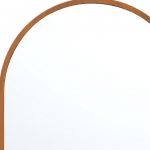 Homeroots - Set of Two Walnut Arch Wood Framed Bathroom Vanity Mirrors - Image 6