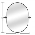 Homeroots - 32" Black Oval Iron Framed Bathroom Vanity Mirror - Image 5