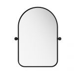 Homeroots - Set of Two Black Iron Arch Tilting Framed Bathroom Vanity Mirrors - Image 4