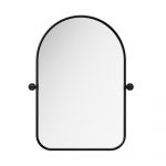 Homeroots - Set of Two Black Iron Arch Tilting Framed Bathroom Vanity Mirrors - Image 7