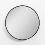 Homeroots - 24" Black Round Metal Framed Mirror Set