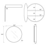 Homeroots - 24" Black Round Metal Framed Mirror Set - Image 8