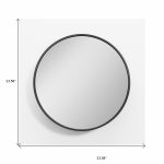 Homeroots - 24" Black Round Metal Framed Mirror Set - Image 7
