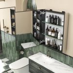 Homeroots - 26" Black Metal Framed Mirror Set - Image 6