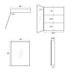 Homeroots - 26" Black Metal Framed Mirror Set - Image 9