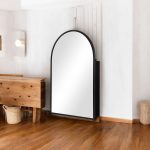 Homeroots - 24" Black Arch Metal Framed Mirror Set - Image 2