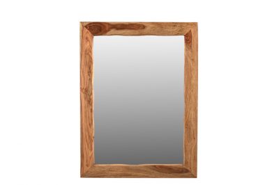 Homeroots - 44" Brown Solid Wood Framed Accent Mirror