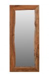 Homeroots - 32" Brown Live Edge Solid Wood Full Length Hanging Mirror