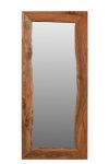 Homeroots - 32" Brown Live Edge Solid Wood Full Length Hanging Mirror