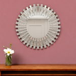 Homeroots - 32" Silver Sunburst Unframed Accent Mirror