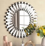Homeroots - 32" Silver Sunburst Unframed Accent Mirror