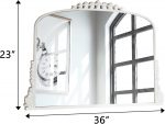Homeroots - 35" White Arch Framed Accent Mirror - Image 8