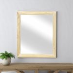 Homeroots - 20" Natural Solid Wood Accent Mirror