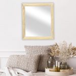 Homeroots - 20" Natural Solid Wood Accent Mirror - Image 8