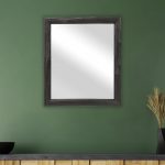 Homeroots - 20" Black Solid Wood Accent Mirror - Image 8