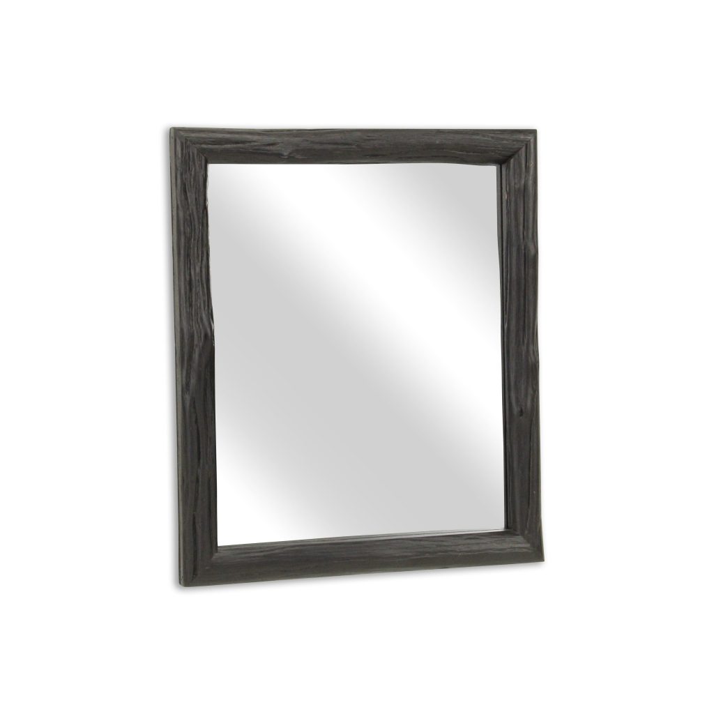 Homeroots - 20" Black Solid Wood Accent Mirror