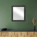 Homeroots - 20" Black Solid Wood Accent Mirror - Image 9
