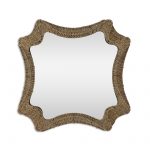 Homeroots - 38" Brown Abstract Floating Rope Framed Accent Mirror - Image 2