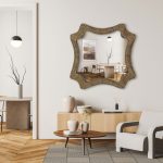 Homeroots - 38" Brown Abstract Floating Rope Framed Accent Mirror - Image 9
