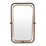 Homeroots - 28" Black And Gold Metal Tilting Accent Mirror - Image 2