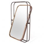 Homeroots - 28" Black And Gold Metal Tilting Accent Mirror - Image 4