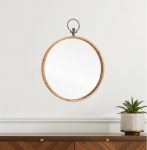 Homeroots - 30" Bronze Round Metal Framed Accent Mirror