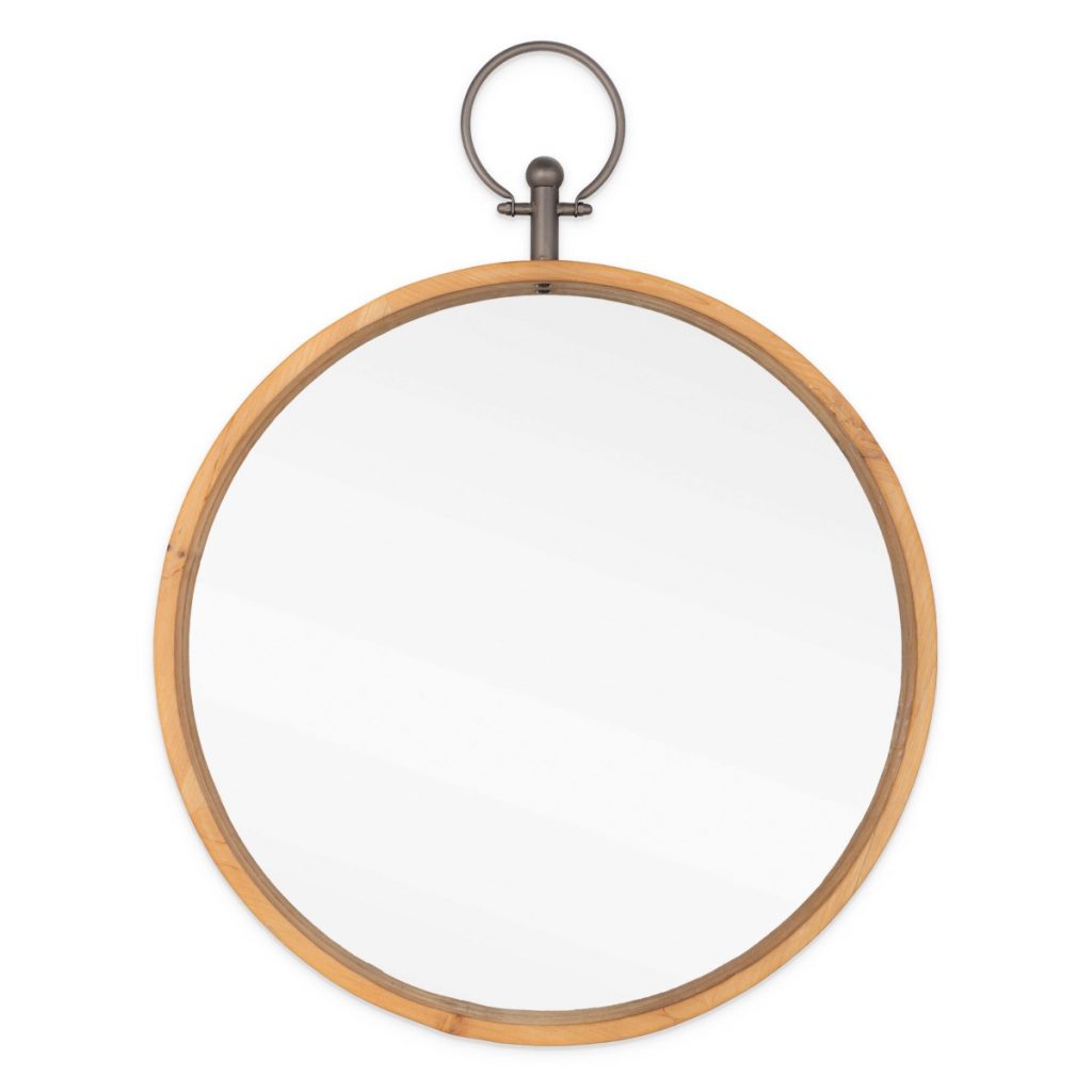 Homeroots - 30" Bronze Round Metal Framed Accent Mirror