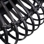 Homeroots - 31" Black Bamboo Pierced Round Accent Mirror - Image 6