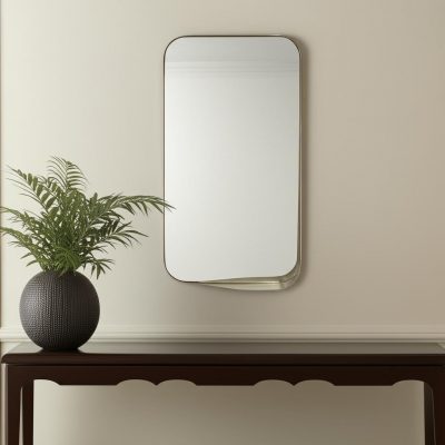 Homeroots - 28" Bronze Metal Accent Mirror