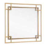 Homeroots - 22" Gold Metal Square Accent Mirror - Image 3