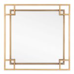 Homeroots - 22" Gold Metal Square Accent Mirror - Image 2