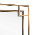 Homeroots - 22" Gold Metal Square Accent Mirror - Image 6