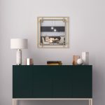 Homeroots - 22" Gold Metal Square Accent Mirror - Image 9