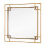 Homeroots - 22" Gold Metal Square Accent Mirror - Image 4