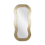 Homeroots - 48" Gold Wood Abstract Accent Mirror - Image 2