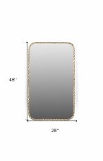 Homeroots - 48" Brass Iron Framed Accent Mirror - Image 6