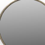 Homeroots - 30" Brass Round Iron Framed Accent Mirror - Image 5
