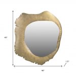 Homeroots - 40" Brass Abstract Iron Framed Accent Mirror - Image 6