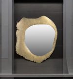 Homeroots - 40" Brass Abstract Iron Framed Accent Mirror - Image 2