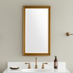 Homeroots - 53" Gold Framed Bathroom Vanity Mirror